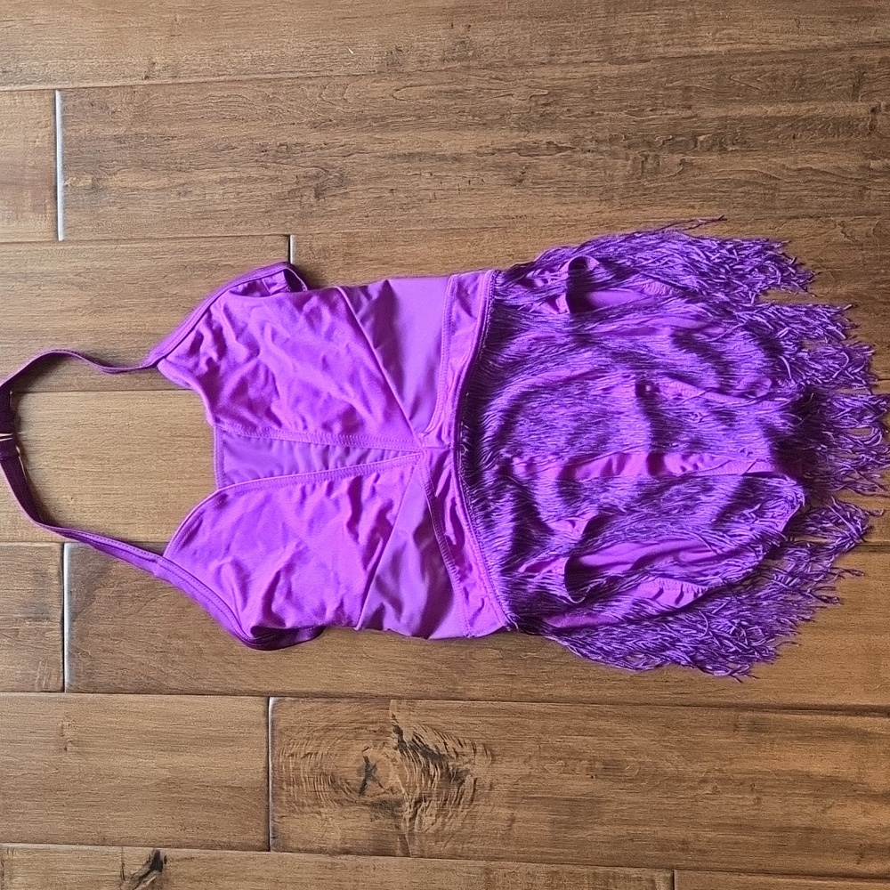 Balera Purple Fringe Dance Costume